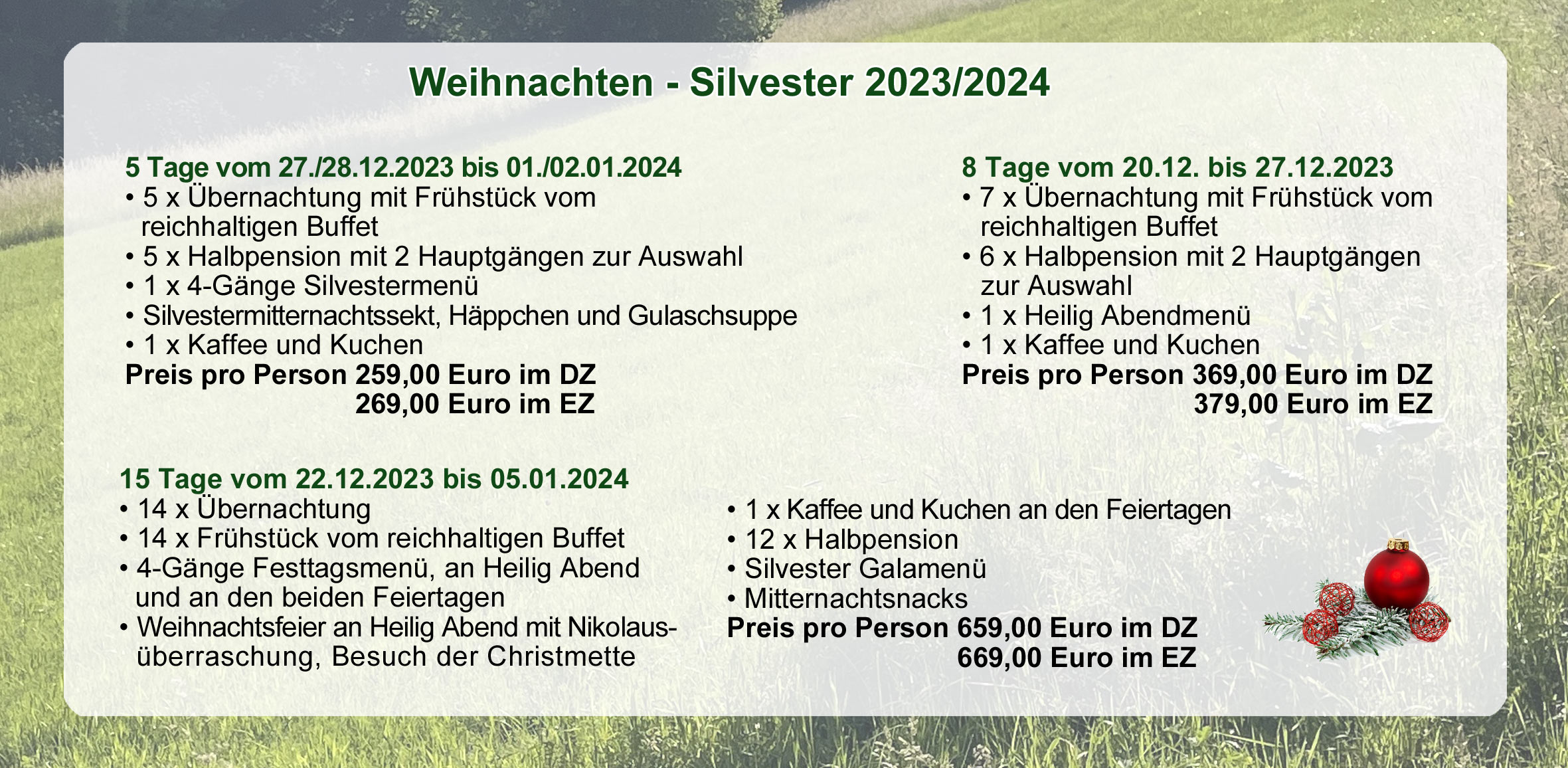 Aktionen Spessarter Hof 2023/2024